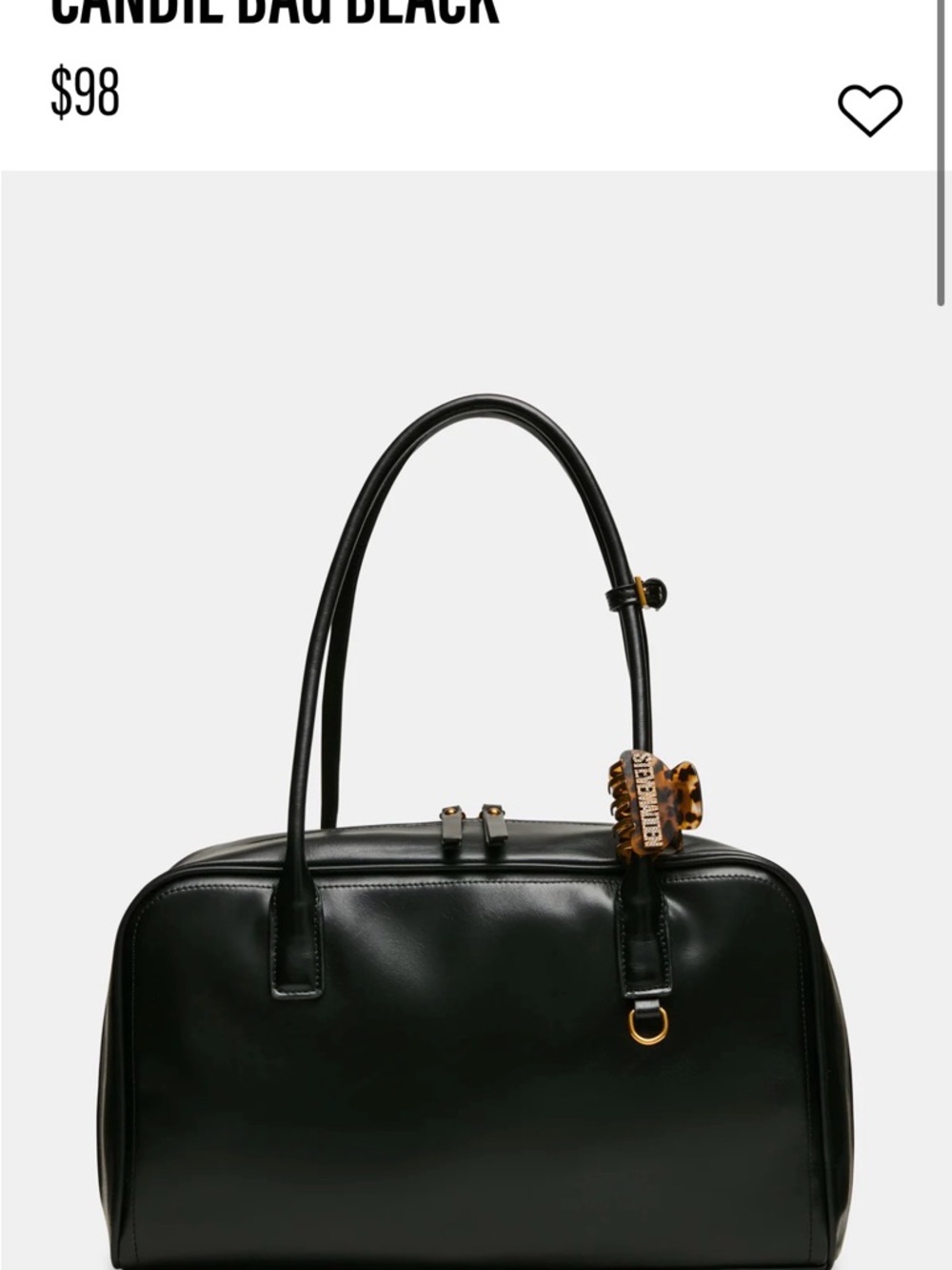 Steve Madden BNIB Black Leather Bag - Picture 2 of 12